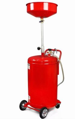 20 Gallon Portable Waste Oil Drain Tank – Air Operated – Adjustable Funnel – New