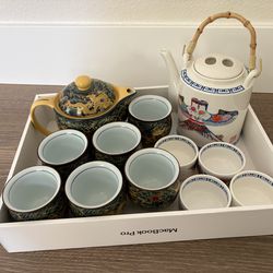 Two tea cup sets ( oriental style)