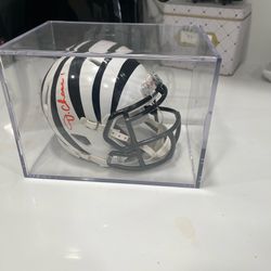 Jamaar Chase signed mini helmet