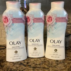Set of 3 Olay fresh outlast body wash•B3 complex•rose water & sweet nectar•22oz•all for $20