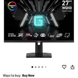 27 Inch MSI Monitor 