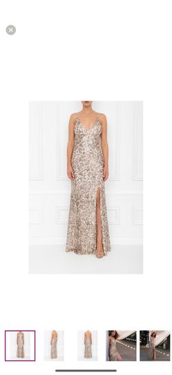 Perfect For Prom! Gold Sparkle Sequin Maxi Dress