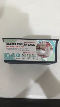 Diaper Disposal System Refill Bags 30 Count