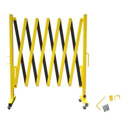 Trafford Industrial Expandable Metal Barracade 11 Feet Yellow/Black