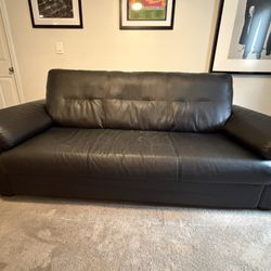 Faux Leather Couch