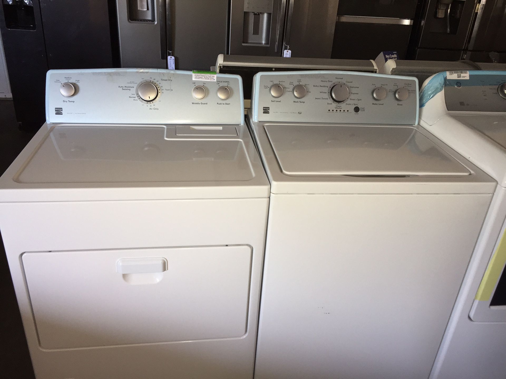 Kenmore Top load washer and gas dryer