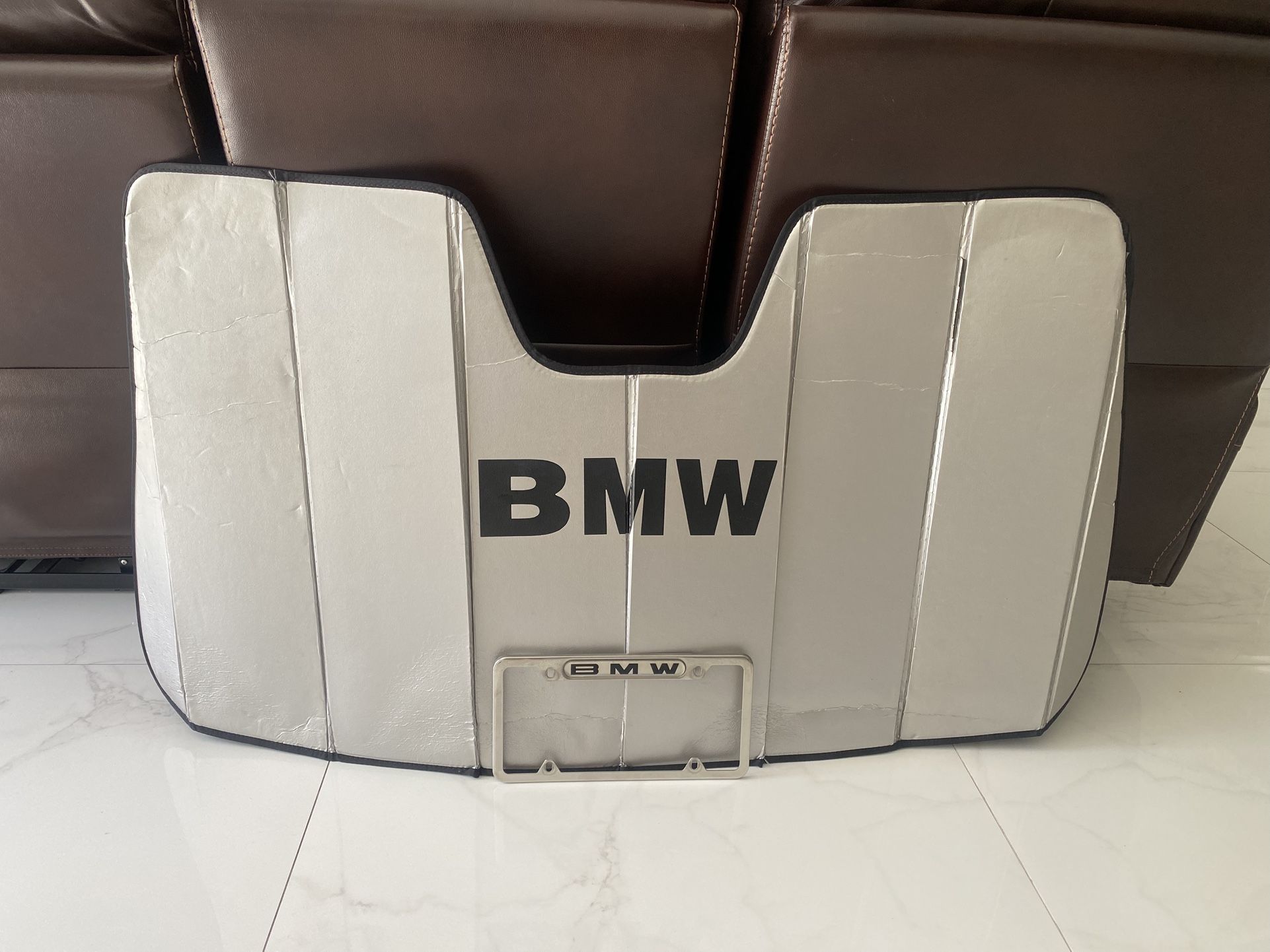 BMW Windshield Sun Shade & License Plate Frame