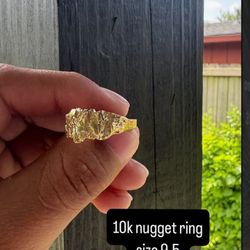 10k Gold Nugget Ring 
