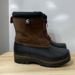 Comfortemp Suede Steel Shank Winter Duck Boots Brown Women’s 6