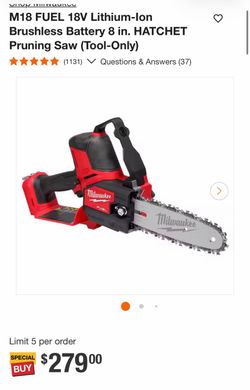 Milwaukee M18 FUEL HATCHET 8-Inch Pruning Saw