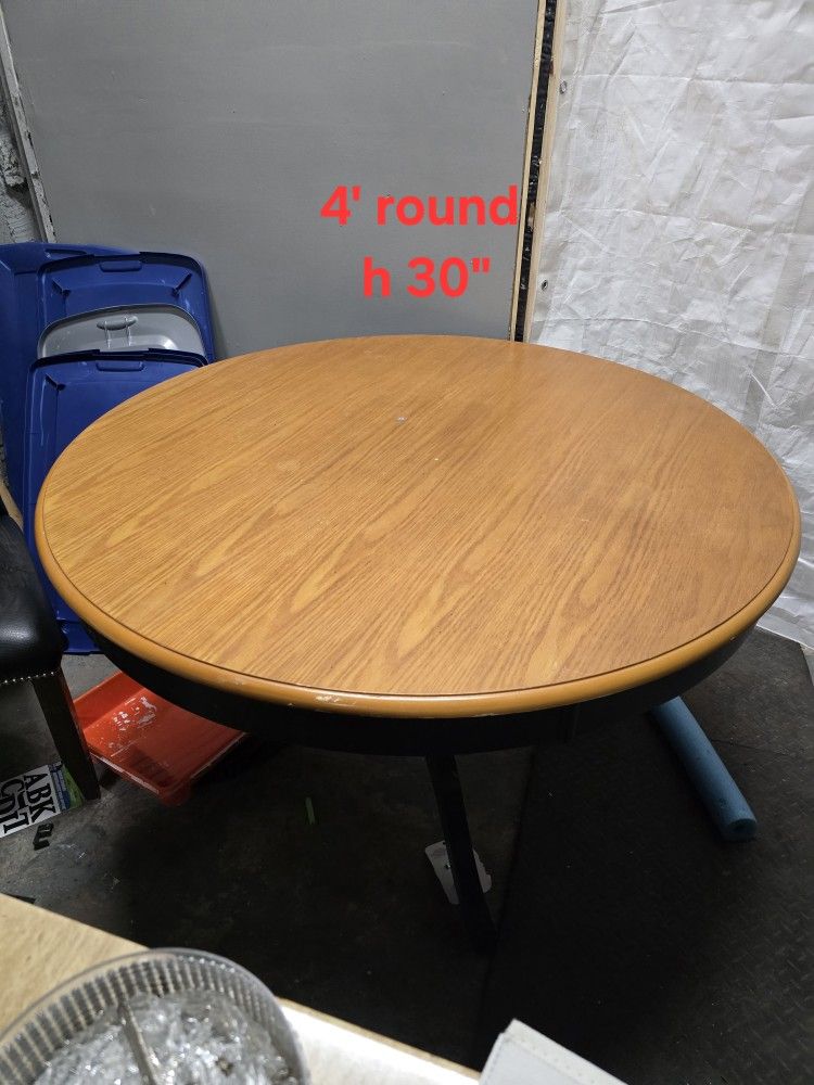 Wooden Round Table $25