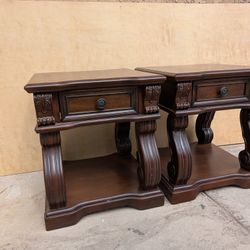 Brown Rustic End Tables
