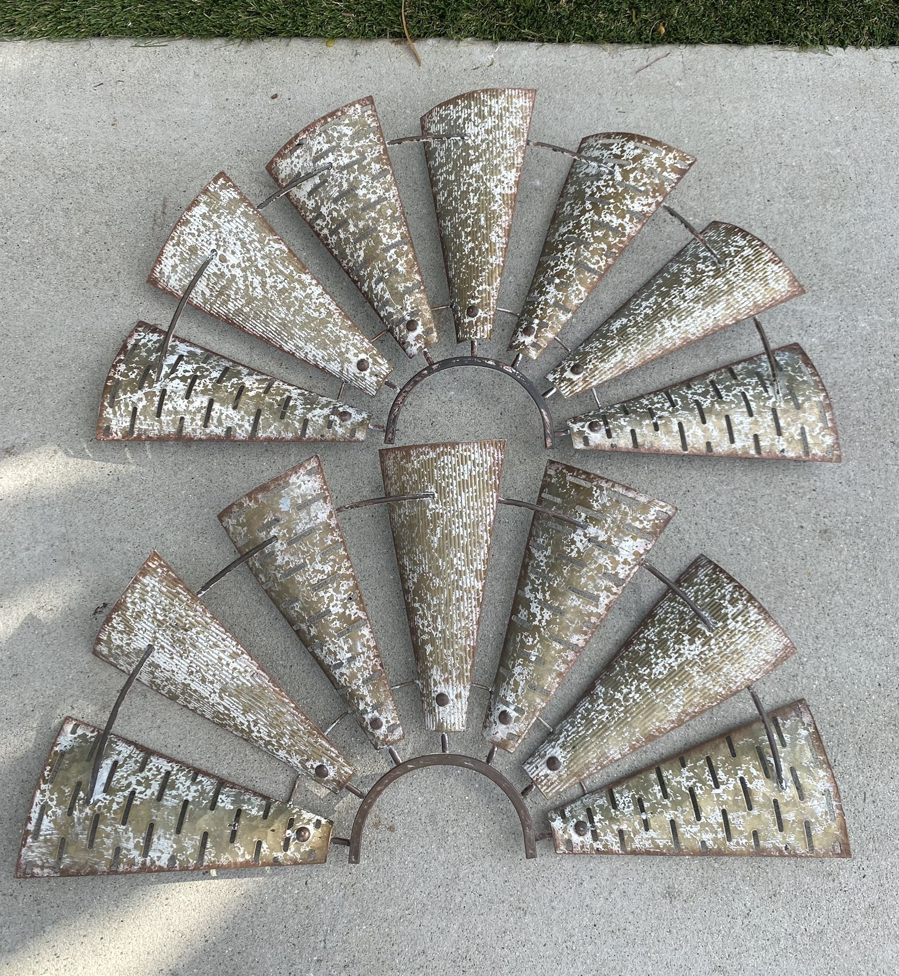 NEW Windmill Rustic Metal Wall Decor (15.5" H x 30” W x 3.38") - $25 For Both 