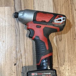 Milwaukee 12v Impact Driver With Upgraded 3aH Battery 