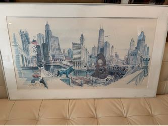 Signed George Becker Limited Edition Chicago Lithograph