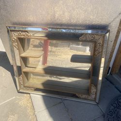 Shadow box vintage mirror 