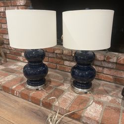 Blue Pottery Barn Lamps