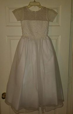 White flower girl dress