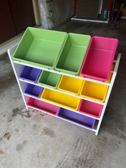 Toy Bin Storage Container Shelf
