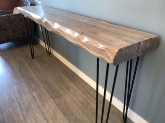 Grey Live Edge Sofa/Entry/Console Table
