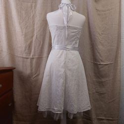 White Halter Dress