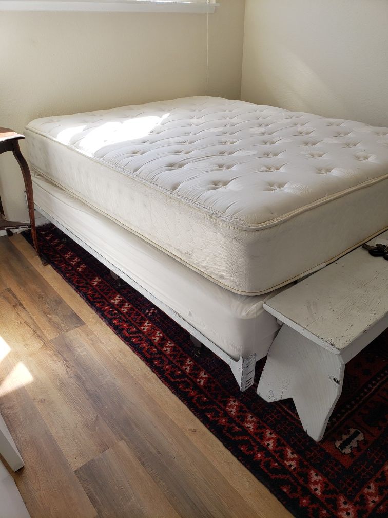 Free queen bed frame and box spring