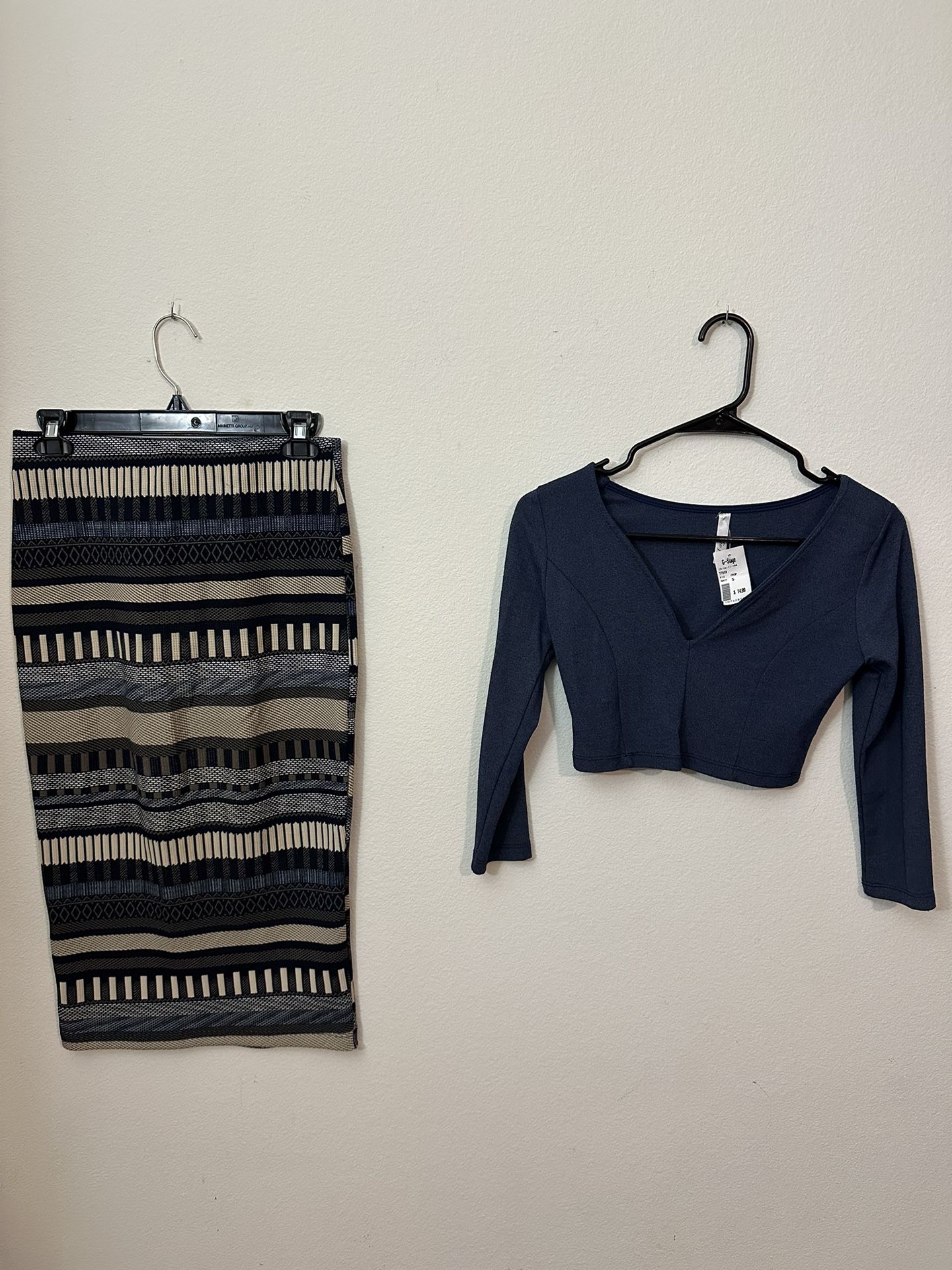 Pencil Skirt And Crop Top Set