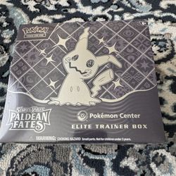 Sealed Pokemon Center Exclusive Scarlet and Violet Paldean Fates Elite Trainer Box