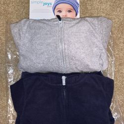 New Baby Cardigan Fleece - 2 pk