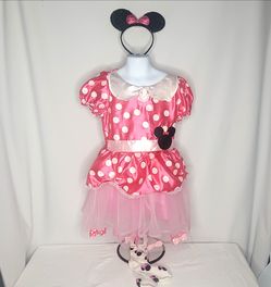 Disney Minnie Mouse Girls Costume Dress with Accessories