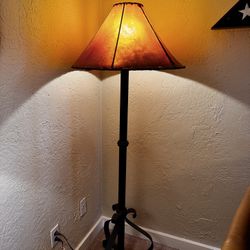 Rustic Western Andalusia Iron Scroll Floor Lamp