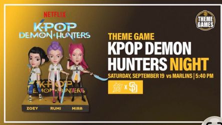 KPop Demon Hunters Night I Saturday, September 19 vs. Marlins $74.95