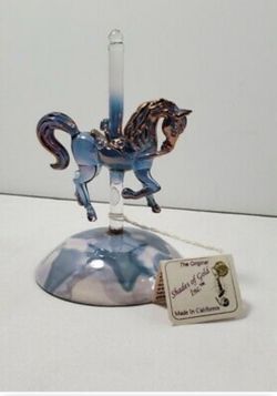 Shades of Gold Inc Molten Glass 24k Gold Horse Sculpture 5"