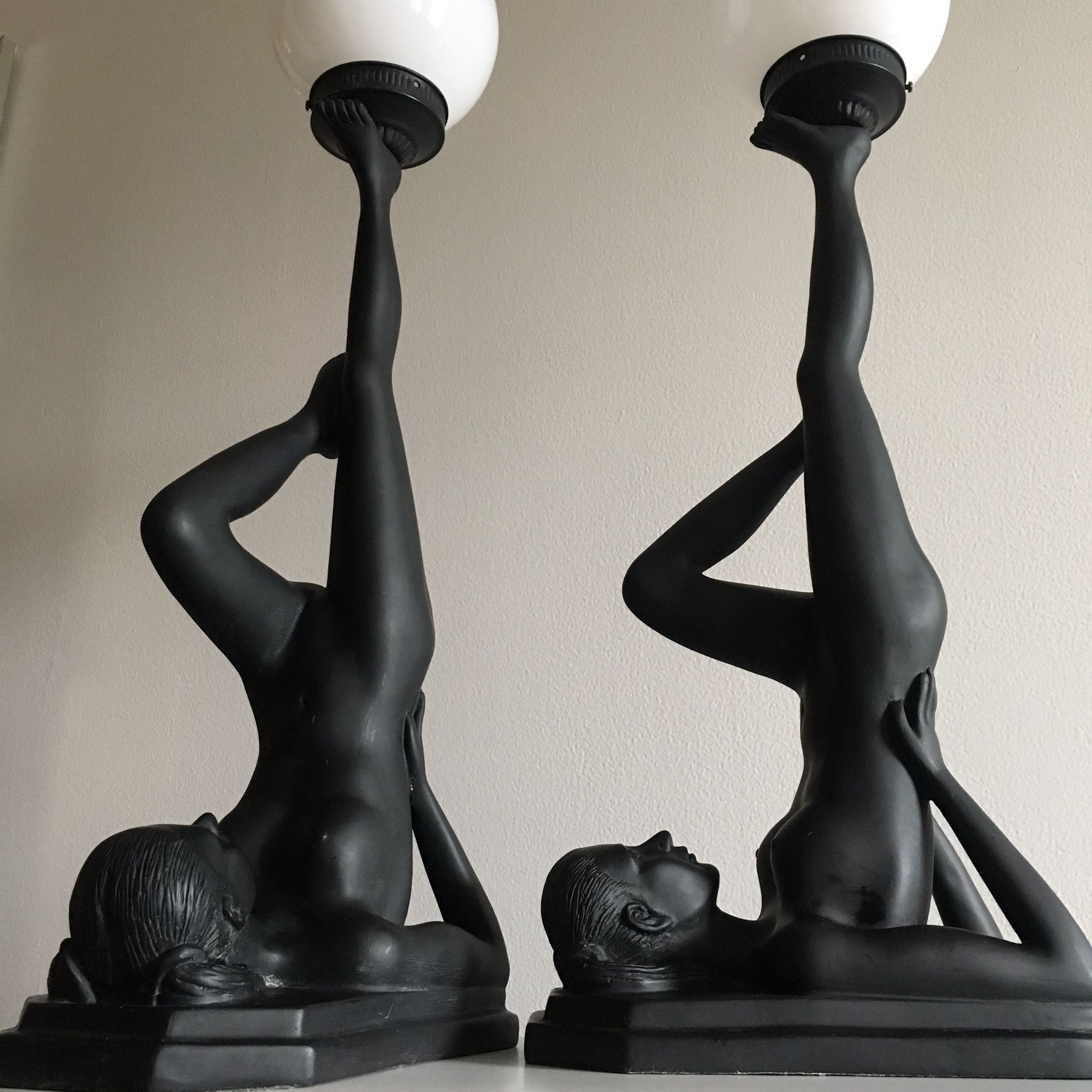 Pair Vintage Art Deco Table Lamps