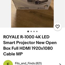 Smart Projector With Screen. New Never Installed.