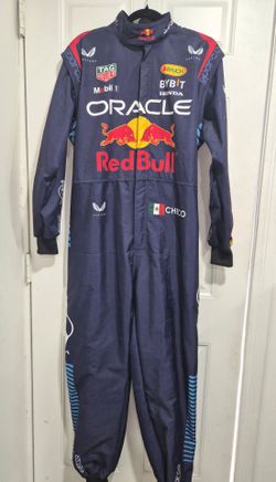 RedBull racing track suit.
