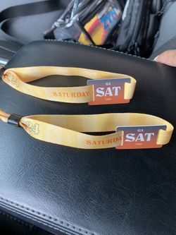 Wonderfront Wristband (2) SAT GAs $100 Ea