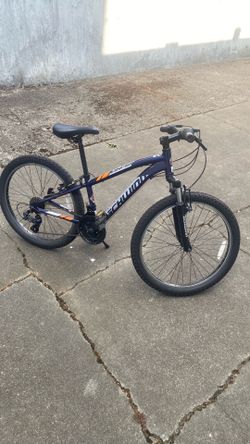 Schwinn Kids' Ranger 24" Mountain Bike, Blue/Gray/ Orange Highlights