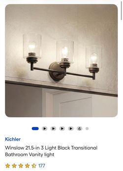 Kichler Winslow 3-light vanity Black