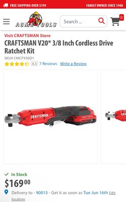 3/8 Inch Cordless Drive Ratchet Kit