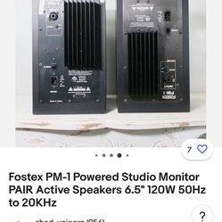 Fostex PM 1 powered Monitors