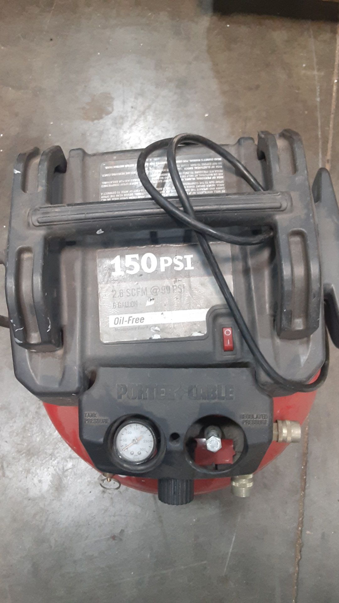 Porter-Cable 150psi, 6gal. compressor.
