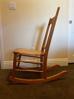 Vintage Maple Cane Seat Rocking Chair – $150