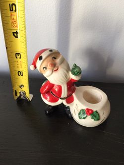Hoit Howard 1958 Vintage Glass Santa/Candle Stick - Made in Japan