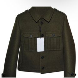 Burberry Olive Military Boys Coat 💚