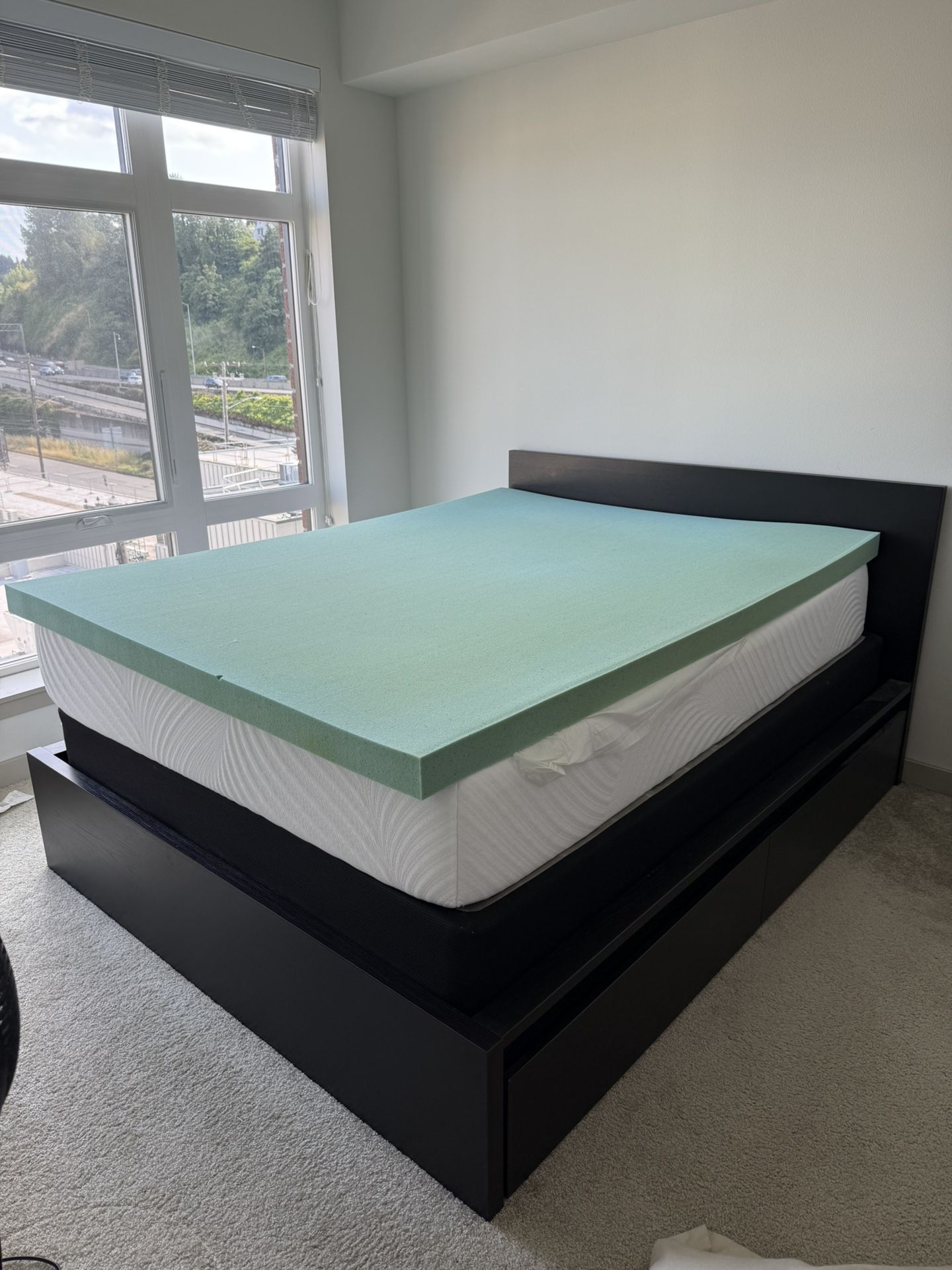 Queen Bedframe w/ Storage + Mattress + More – $490 OBO (Must Sell This Week!)