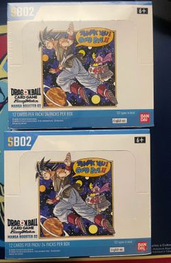 Dragon Ball Super TCG Fusion World Manga 2 Booster Box SB02 LOT OF 2