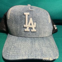 DENIM. DODGERS. SNAP-BACK. NEW-ERA. $22