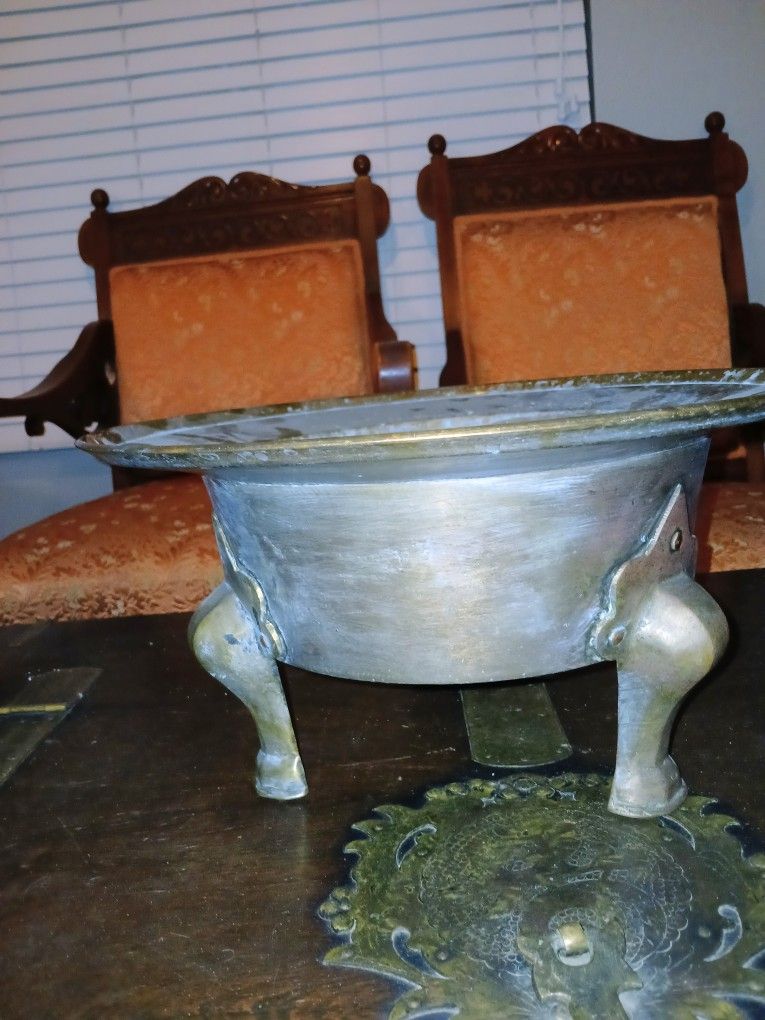 Antique Brazier Footed Pot