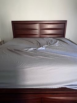 King size wood bed frame